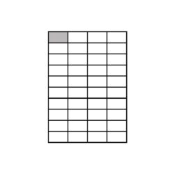 Samolepicí etiketa A4, 40ks na archu, 52,5 x 29,7 mm