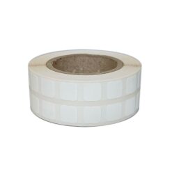 Etikety 10x10mm, polyethylen, bílá, D40, 2000 ks na roli
