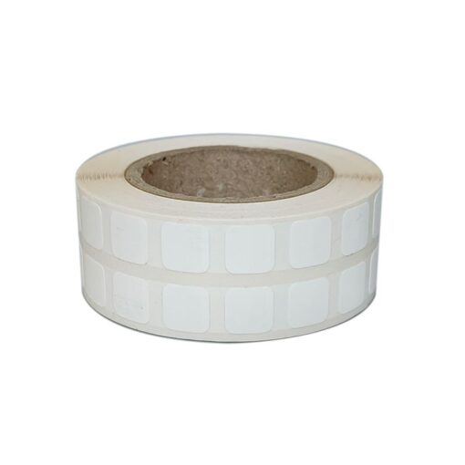 Etikety 10x10mm, polyethylen, bílá, D40, 2000 ks na roli