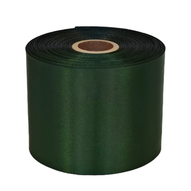 Textilní stuha 76mm x 50m, zelená, satén