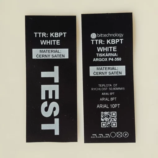 TTR páska 44mm x 200m, KBPT WHITE, bílá, OUT, pryskyřice na textil - Image 2