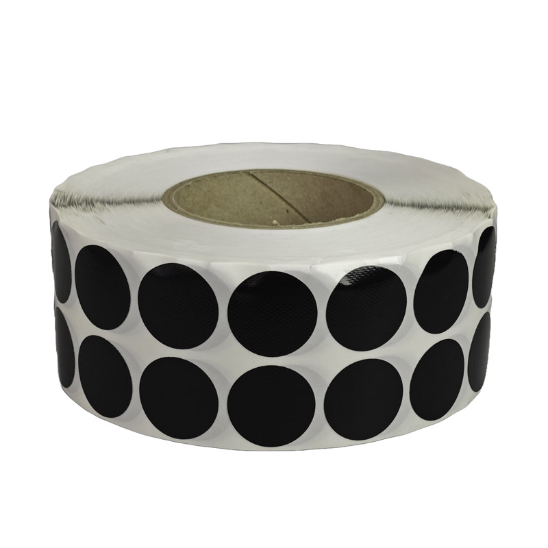 TLP fixační kolečko černé, průměr 30 mm, 3000ks na roli