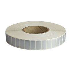 Etikety 25x12mm, PET silver, stříbrná, D76, 11250 ks na roli