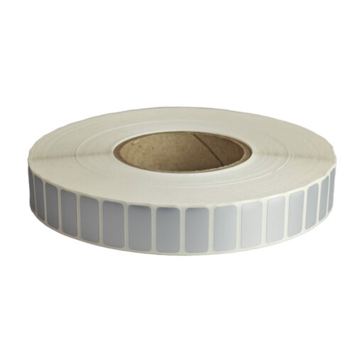 Etikety 25x12mm, PET silver, stříbrná, D76, 11250 ks na roli