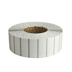 Etikety 60x25mm, PVC clear, transparentní, D76, 5000 ks na roli, černá značka