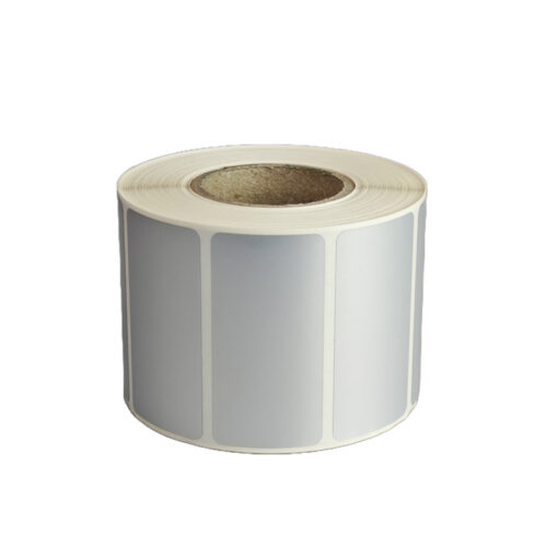 Etikety 60x30mm, PET silver, stříbrná, D40, 1000 ks na roli
